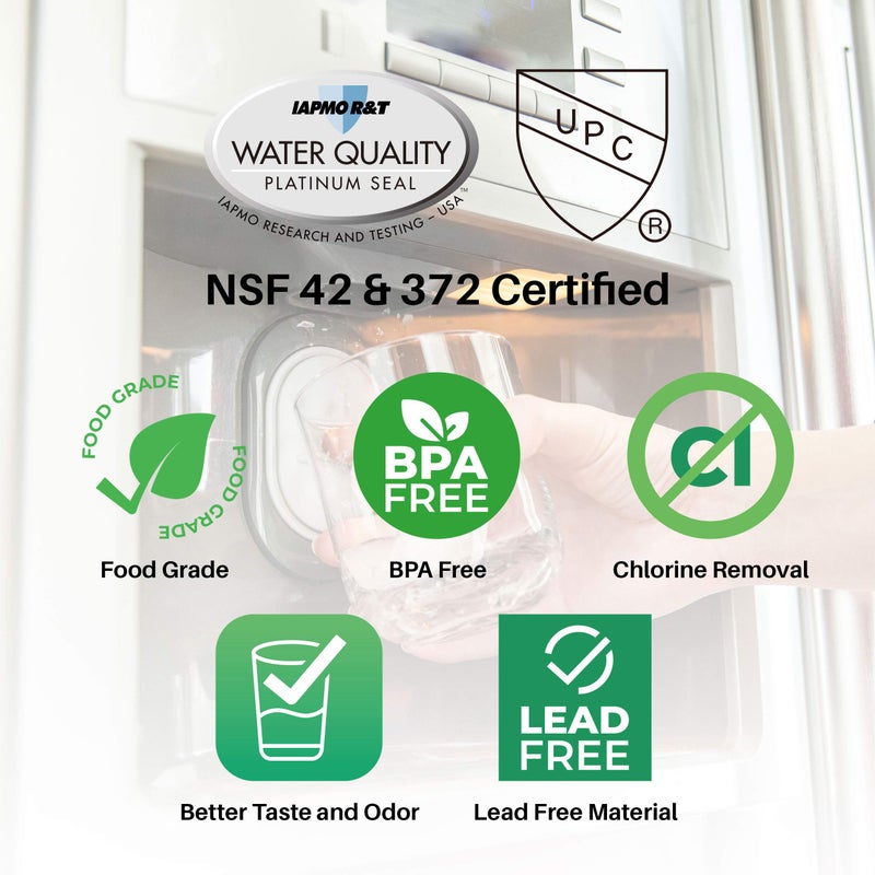 SpiroPure SP-LE700 NSF Certified Refrigerator Water Filter & SP-LE120 Fresh Air Filter Replacement for LT700P & LT120F, 9690, ADQ36006101, 46-9690, ADQ36006102, LT700PC (6 Pack; 3/ea.) - Image 2